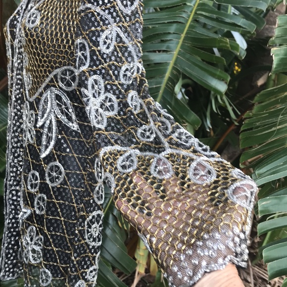 Vintage sheer exquisitely beaded jacket - Picture 9 of 16